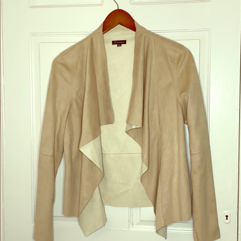 Tan faux suede jacket